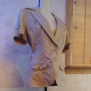 🥀WHBM\NWOT🥀 Tan Summer Suit Jacket "FINAL PRICE"